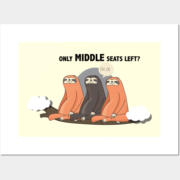 Middle Airplane Seat Problem Wall Art by ShirubaDesign